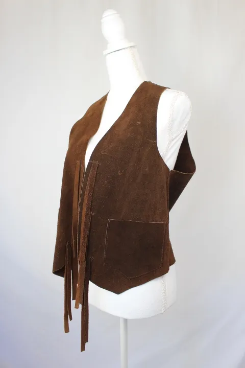 Dark Brown Vest - Suede ()