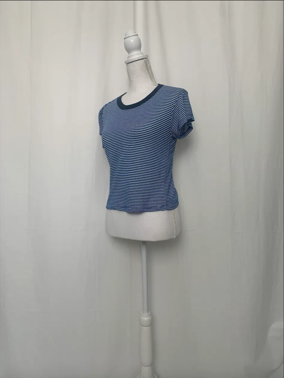 Blue and White Striped T-Shirt - John Galt ( )