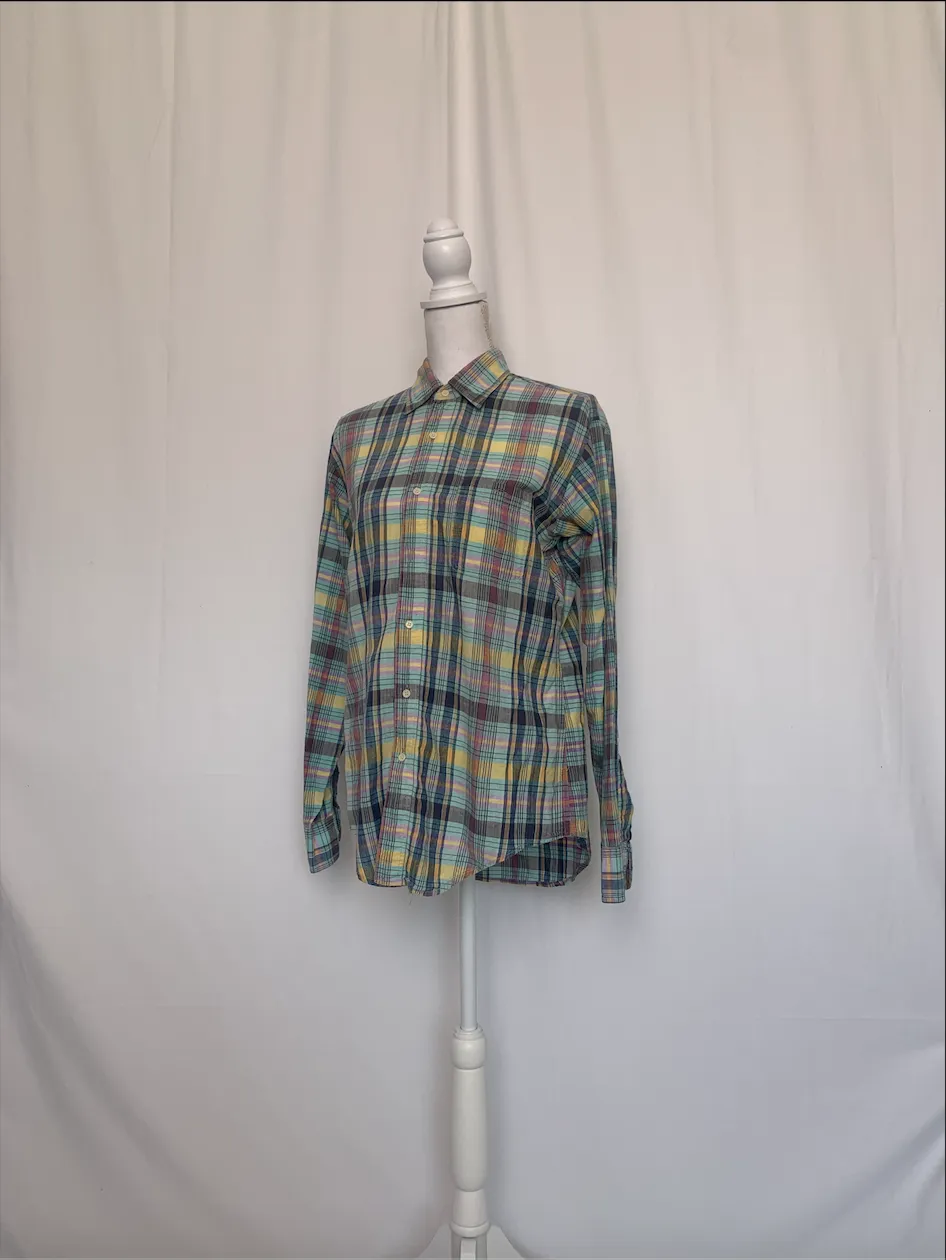 Bright Multicolor Plaid Shirt - Robert Stock (Medium)