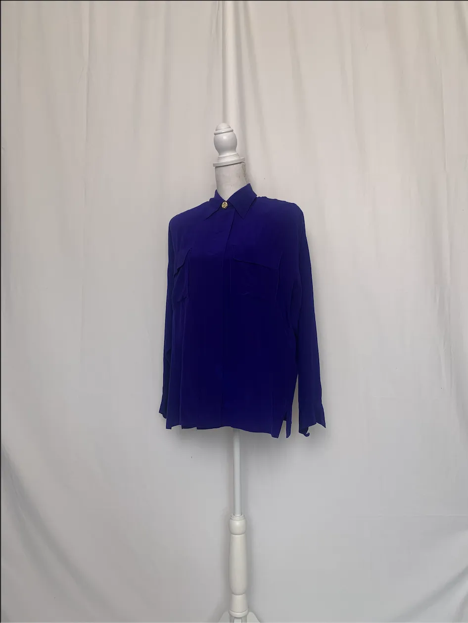 Purple Silk Shirt - Anne Klein ( )