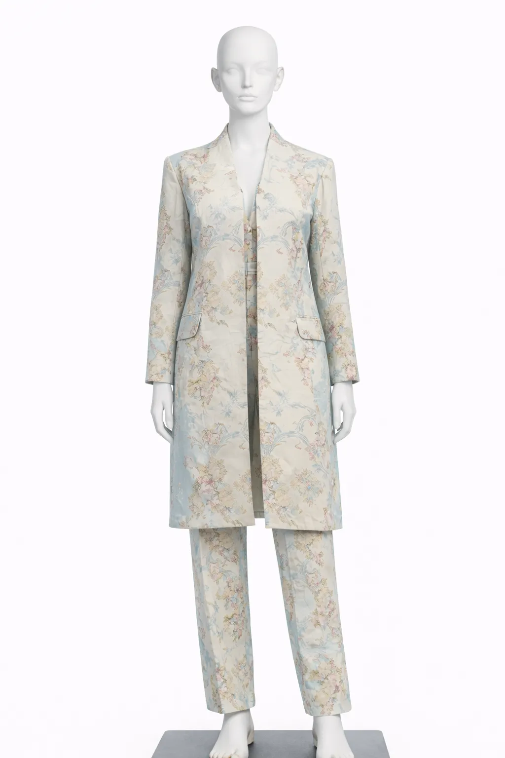 Alexander McQueen Silk brocade suit with tails coat