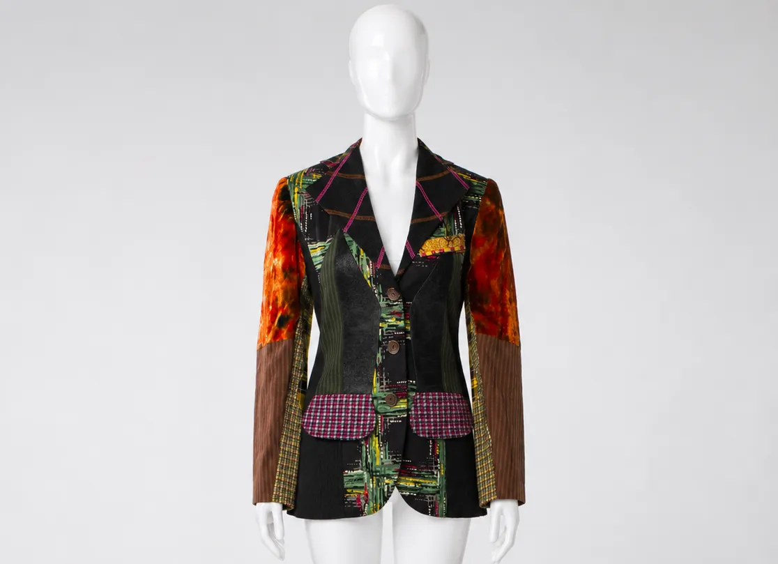 Todd Oldham Patchwork Jacket, Fall 1994 Look 3