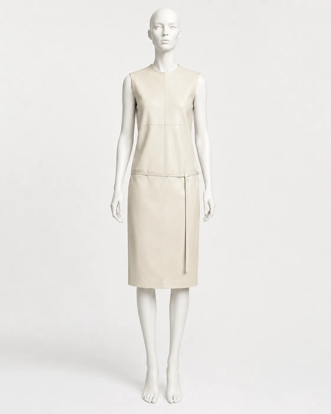 Alexander McQueen Fall 2000 Leather Fringe Dress with Wanda Wulz Me + Cat (1932), Look 10, Size 40