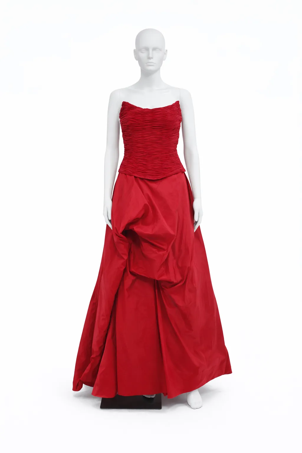 Rose Taft Couture Red Silk Taffeta Gown