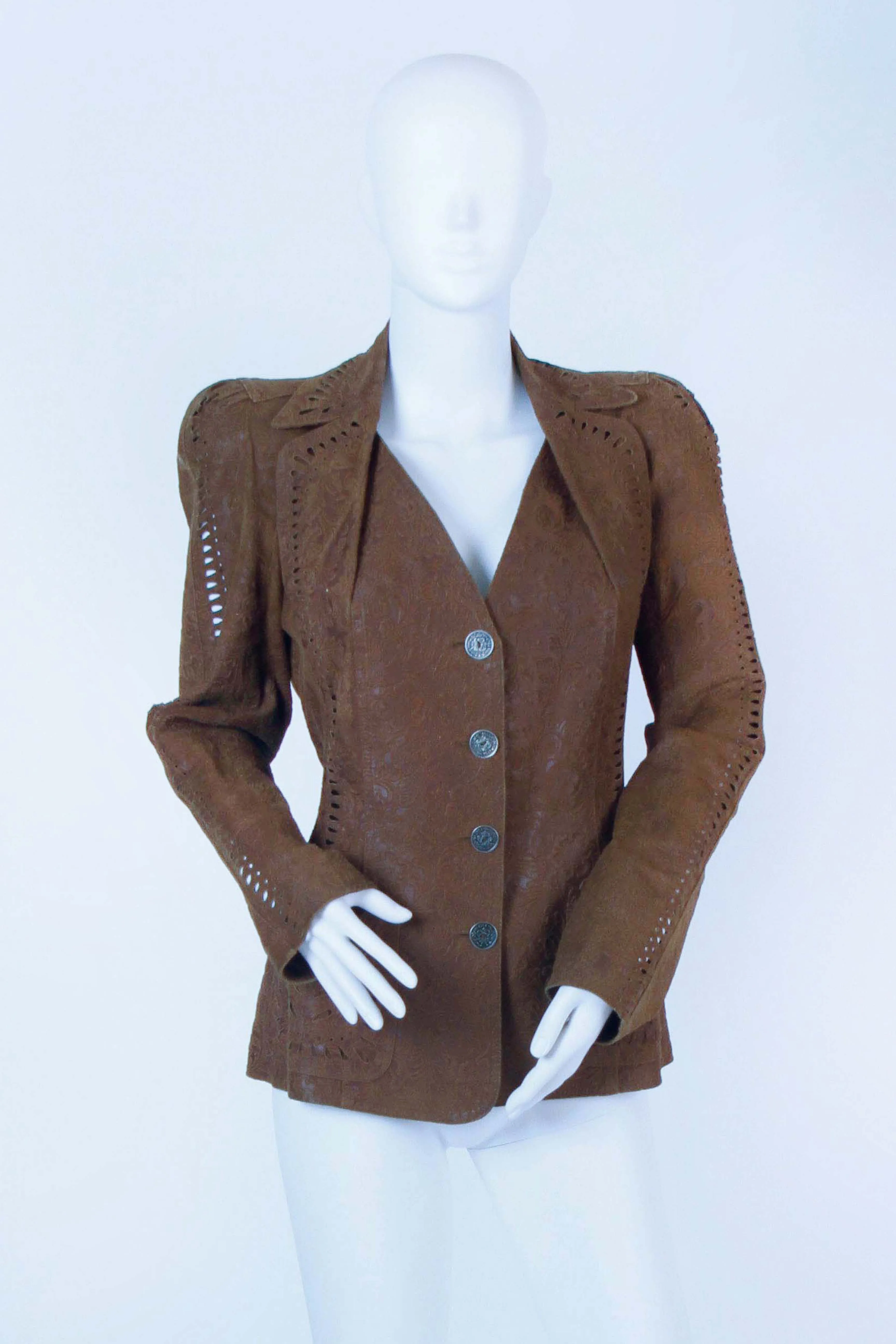 Christian Dior by John Galliano Laser Cut Leather Jacket