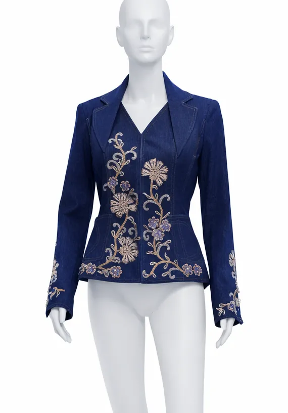 Christian Dior by John Galliano Embroidered Denim Jacket
