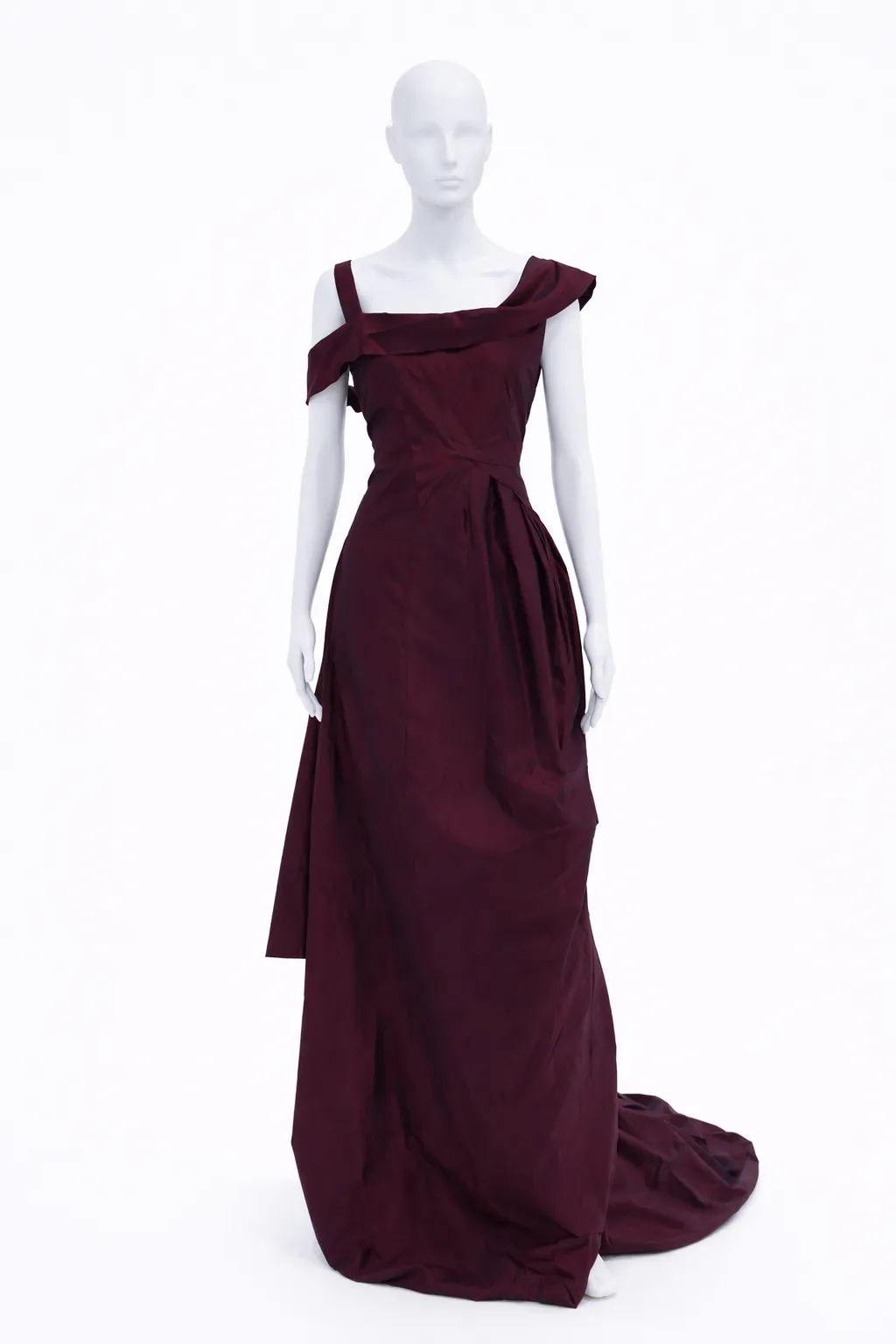 John Galliano Burgundy Gown