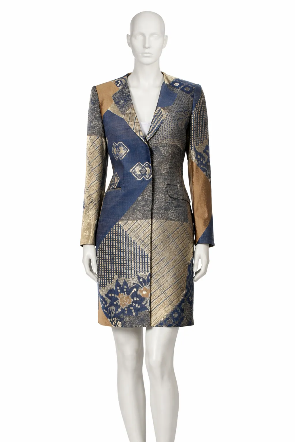 Etro Silk and Linen Patchwork Jacket c. 1990s