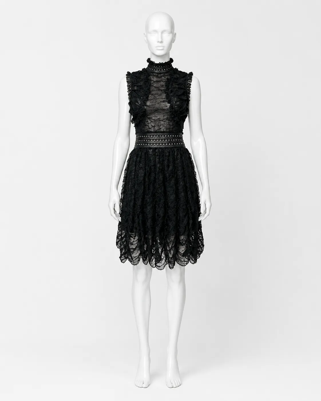 Alexander McQueen Black Victorian Lace Dress, Fall 2015