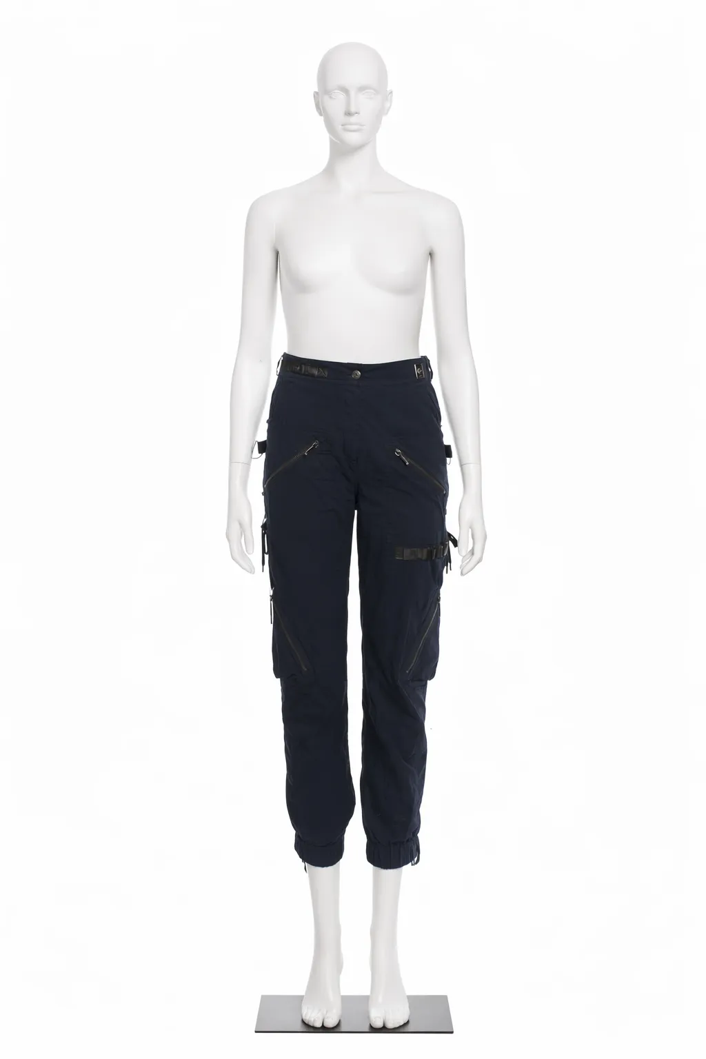 Christian Dior Spring 2001 Navy Lace-Up Cargo Pants (John Galliano)