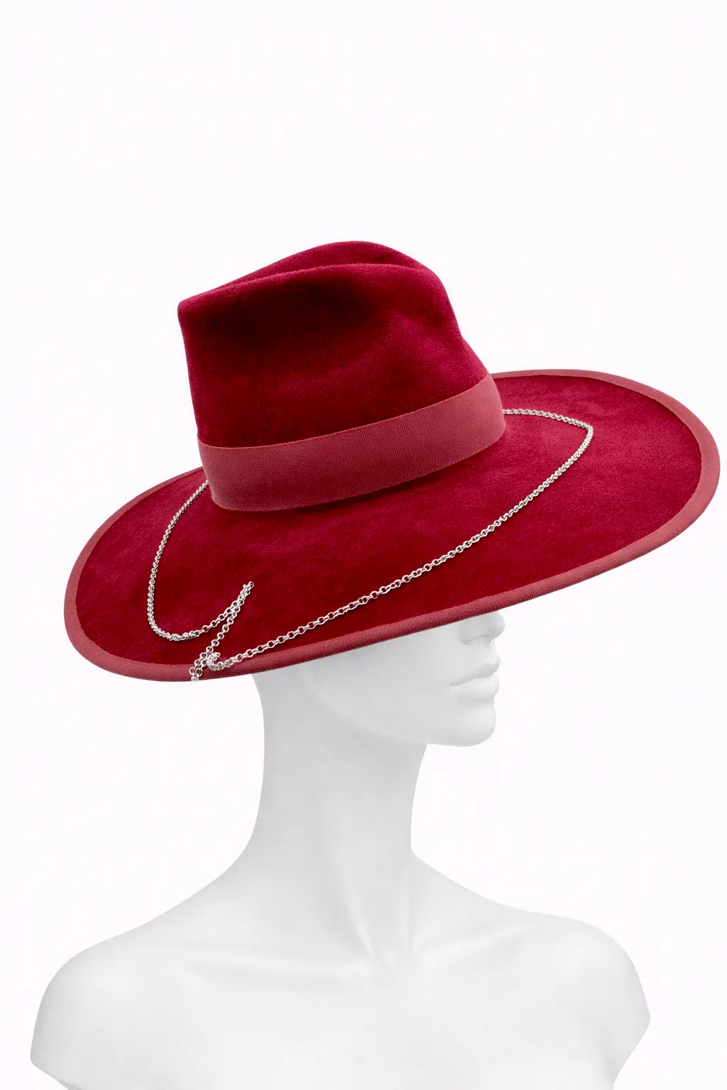 Romer Burgundy Beaver Wide Brim Hat