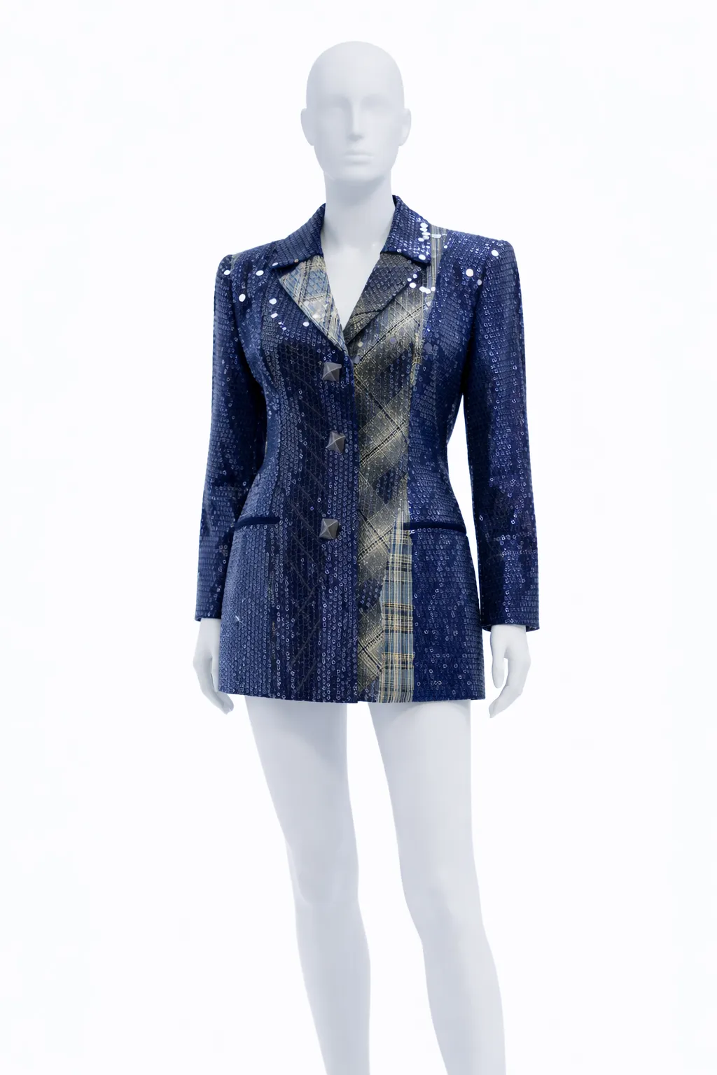 Escada Plaid sequin Blazer 