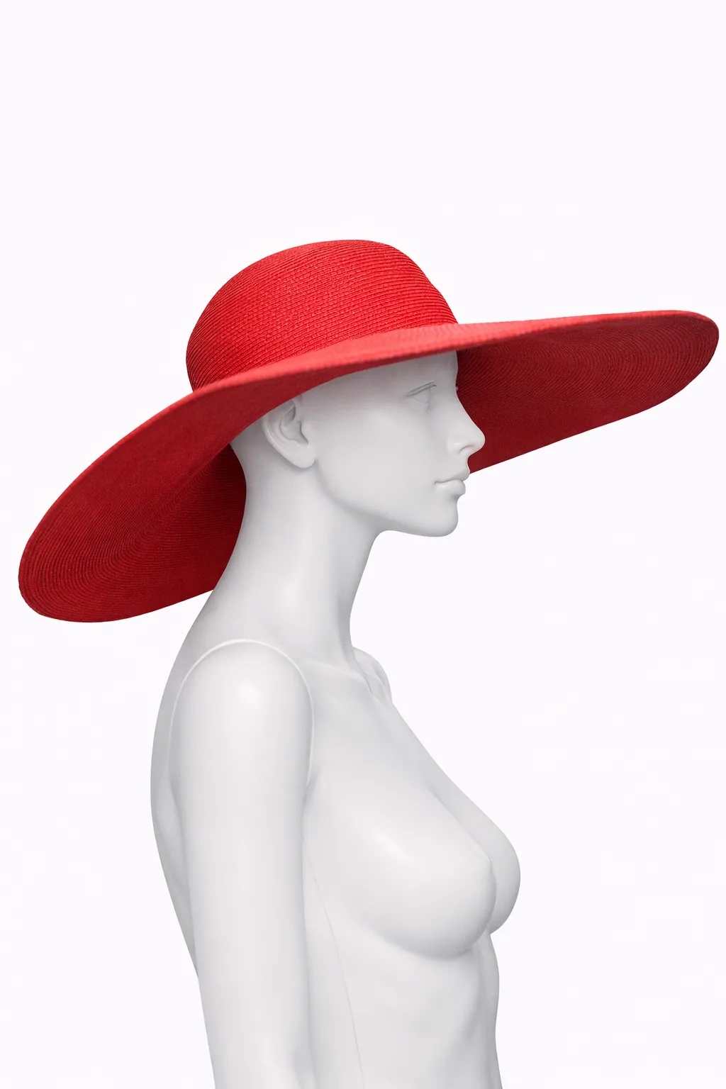 Patricia Underwood Red Wide Brim Hat