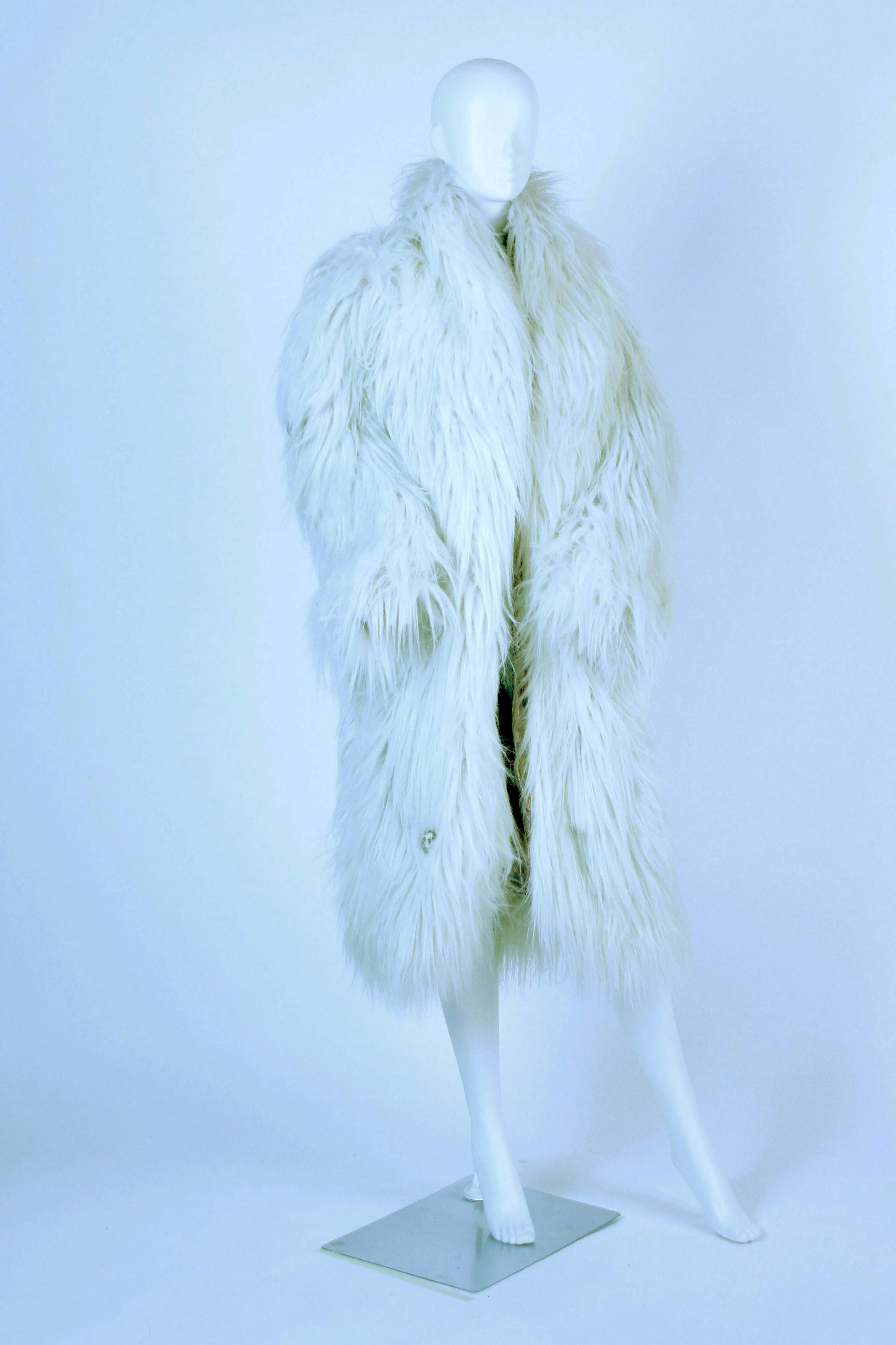 Faux Lamb Fur Long Coat