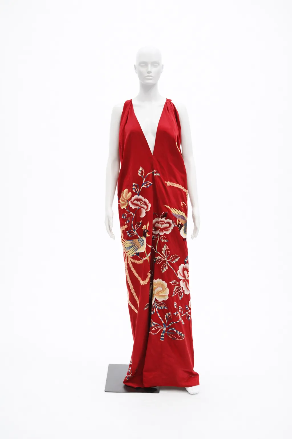 Chinoiserie Red Silk Gown