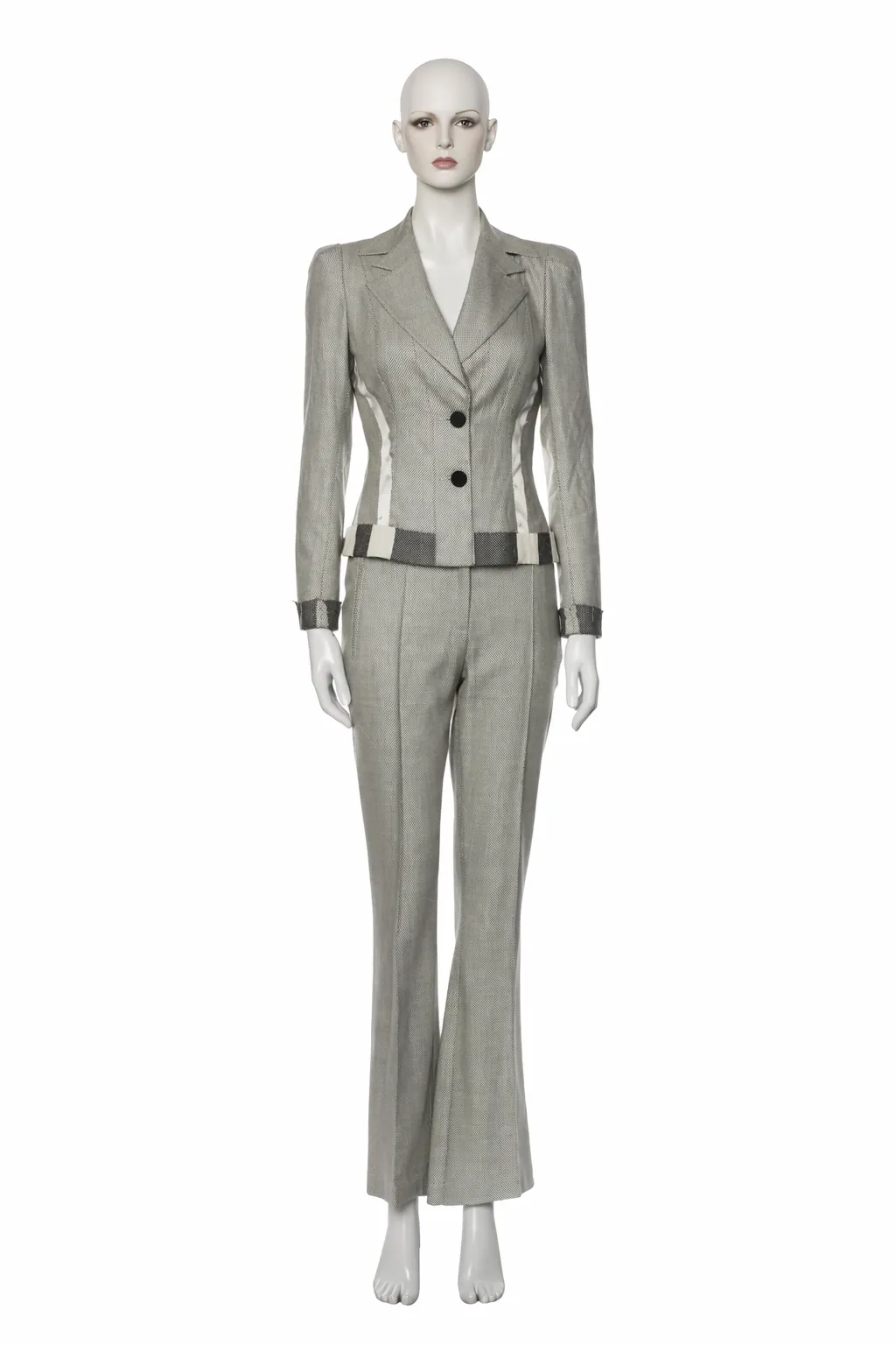 John Galliano Spring/Summer 2005 Suit with Raw-Edge Hem