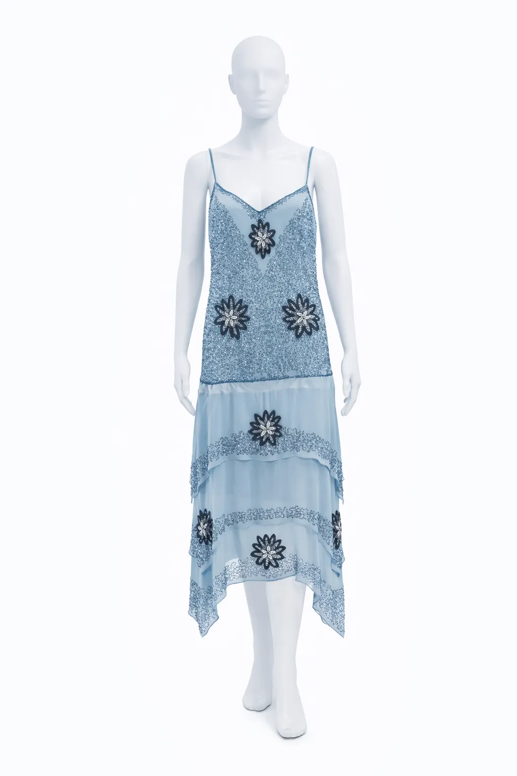 Sue Wong Flapper Beaded Cocktail Dress