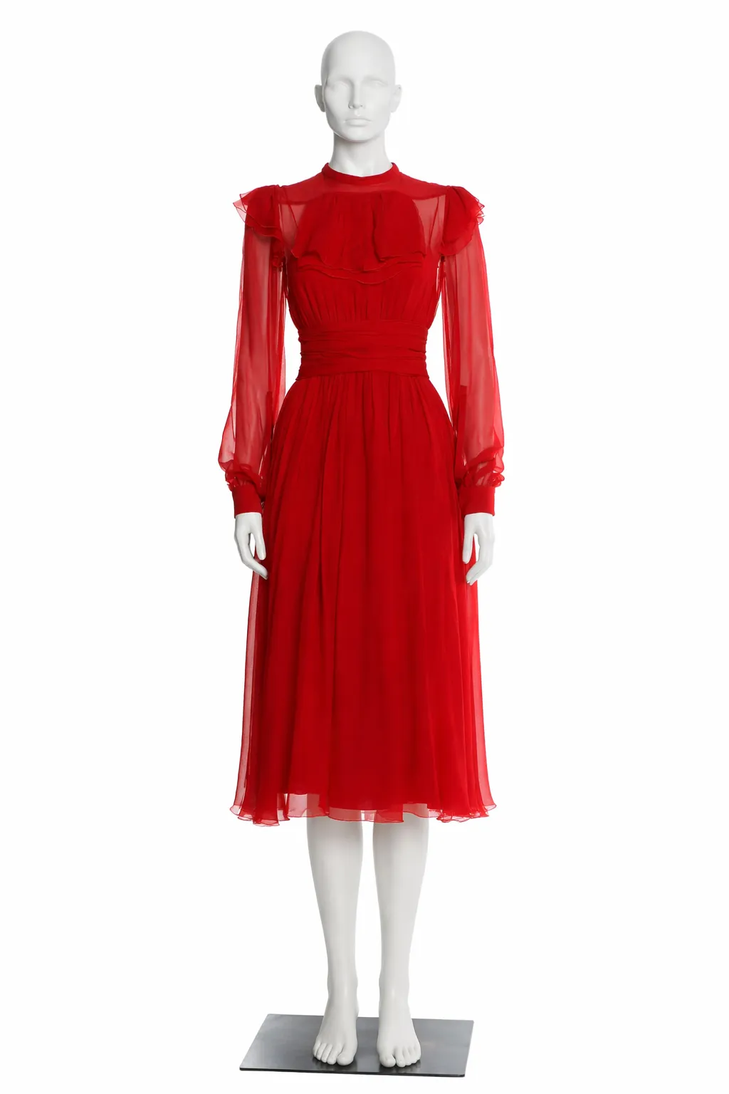 No.21 Red Chiffon Dress