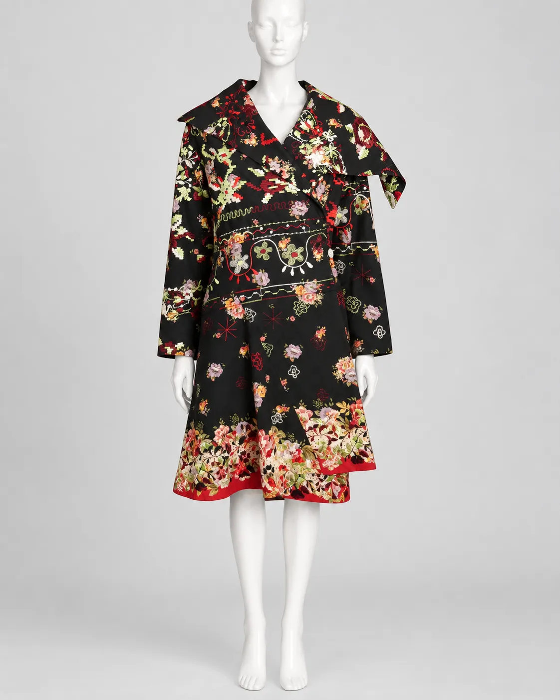 Christian Lacroix Circa 2000–2001 Embroidered Floral Coat