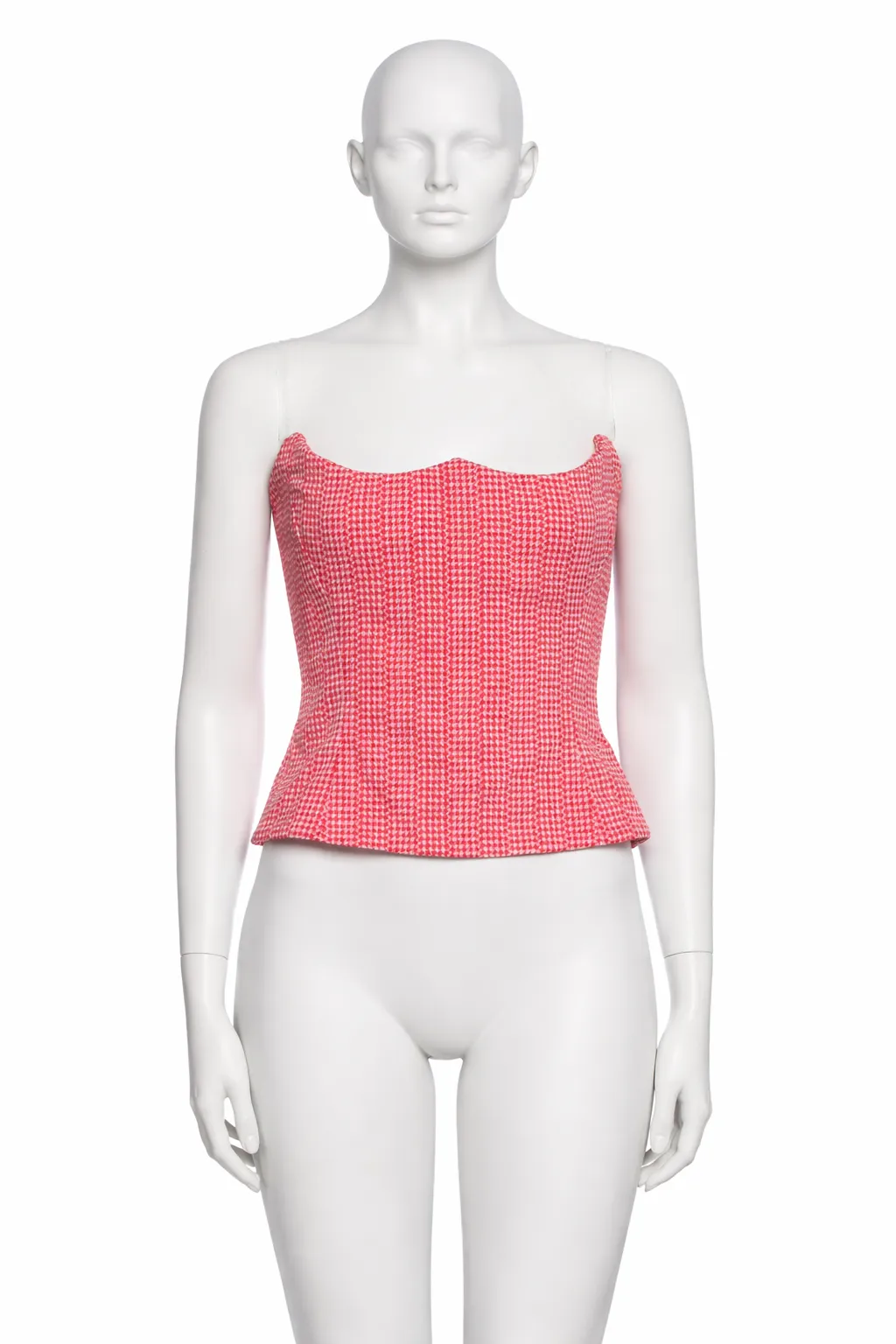 1996 Versace Houndstooth Bustier