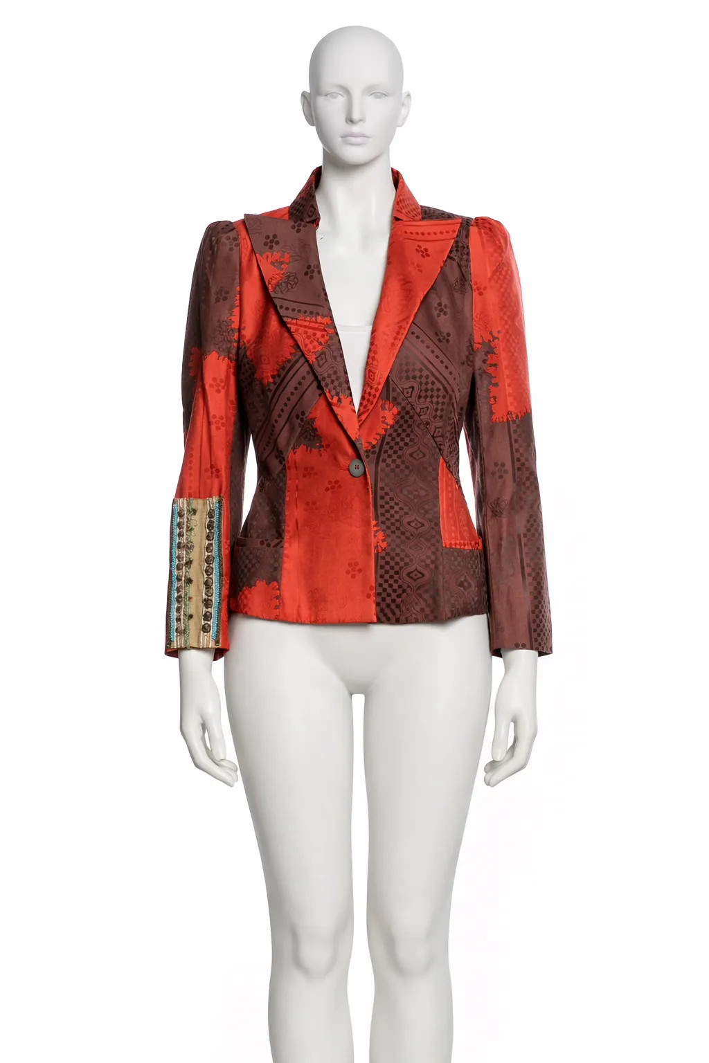 Late 1990s–Early 2000s Christian Lacroix Patchwork Jacquard Blazer