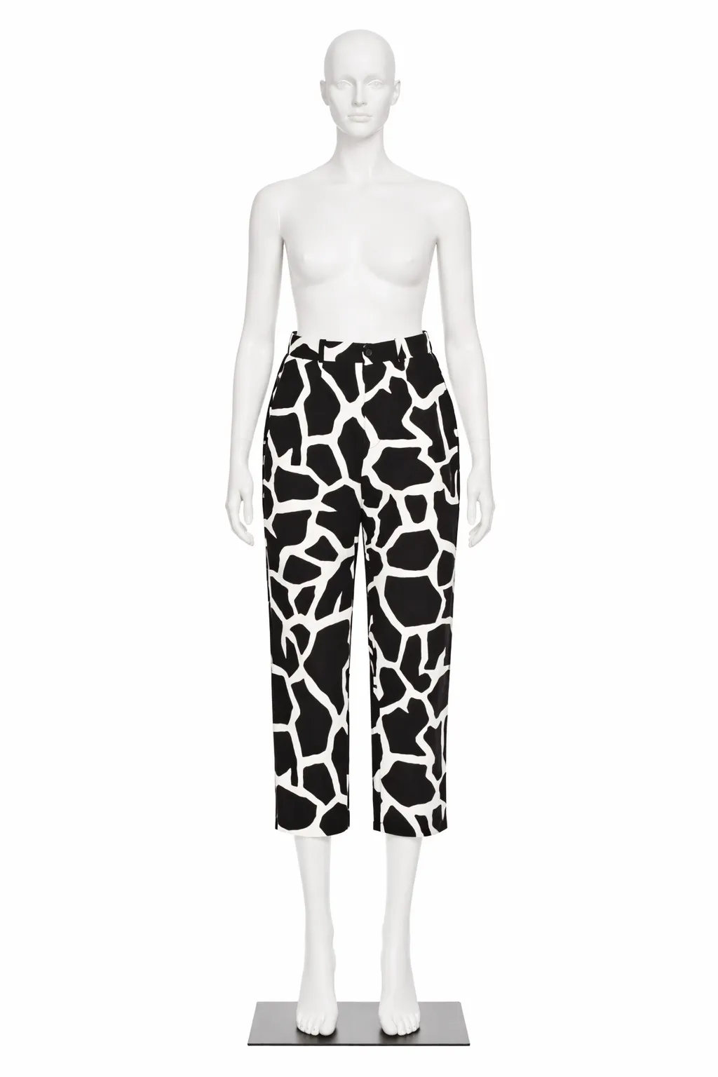 John Galliano Spring 2000 Black and White Giraffe Print Pants, Look 5