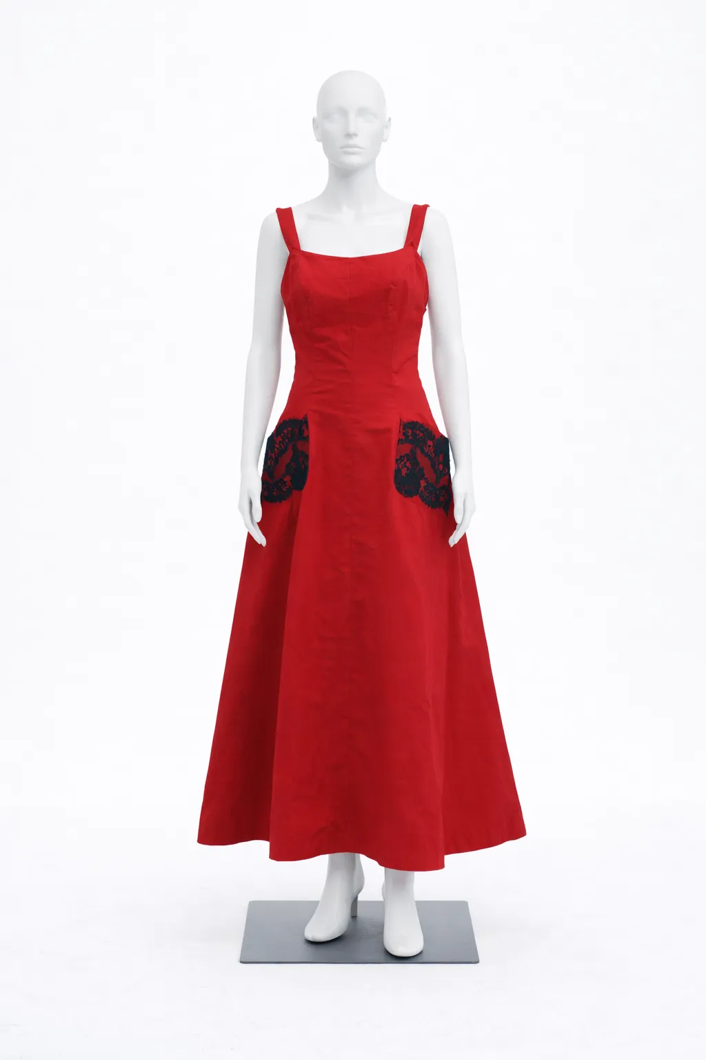 Christian Lacroix Red Silk Apron Gown