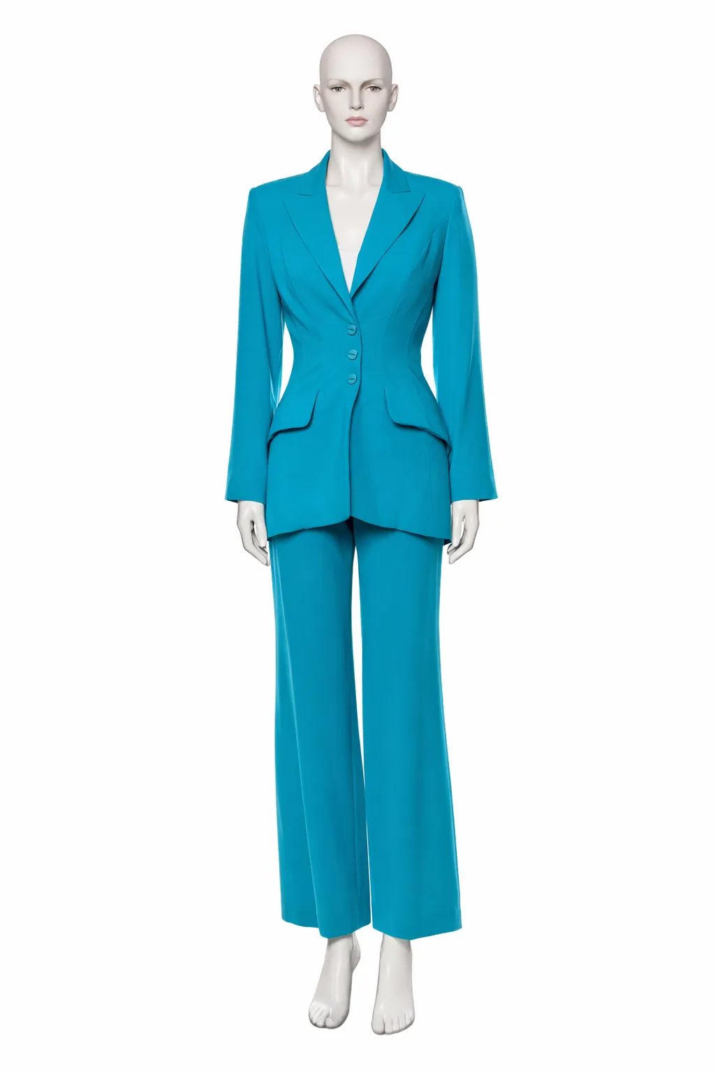 Thierry Mugler Turquoise Power Suit