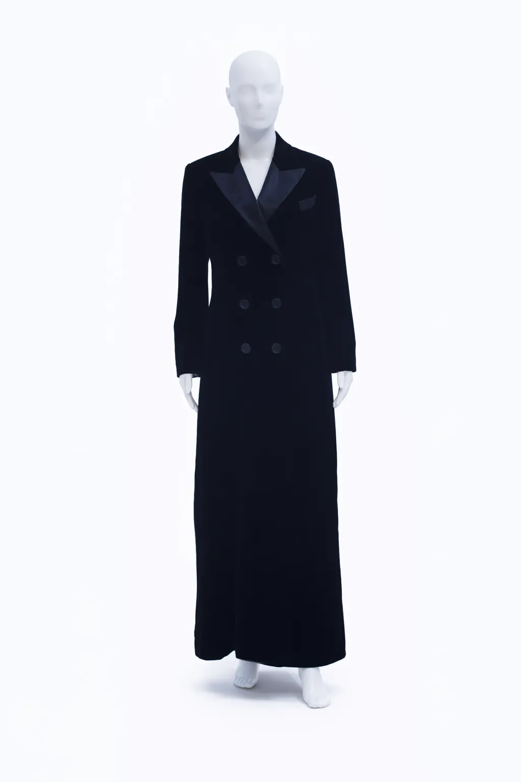 Richard Tyler Velvet Long Coat Dress