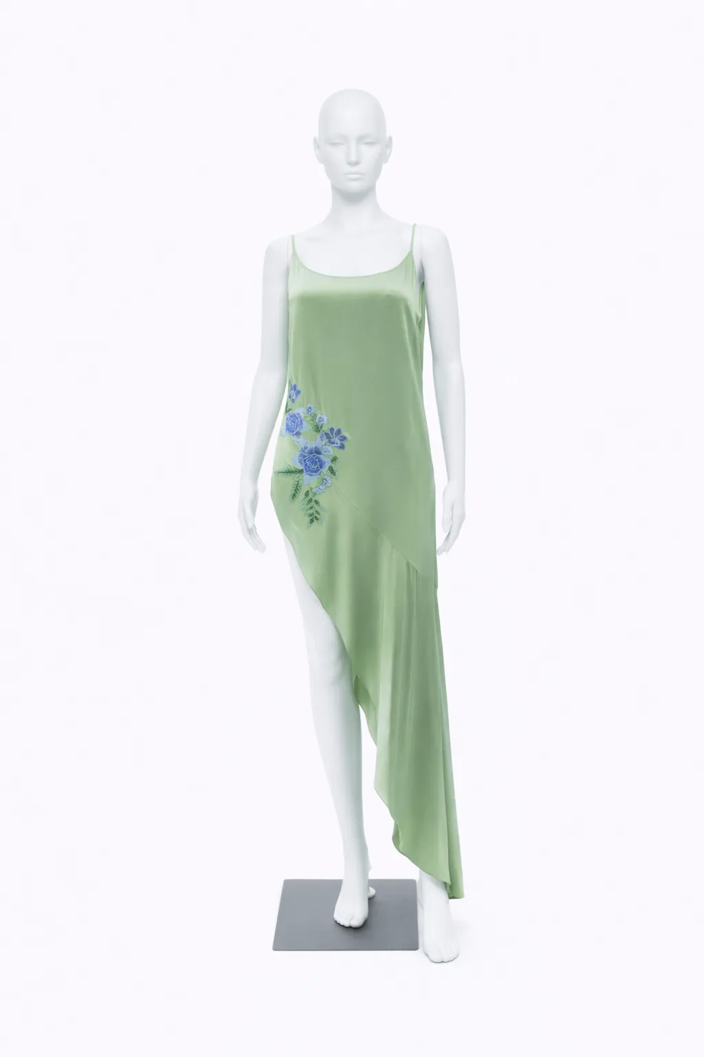 Silk Green Bias-cut Dress