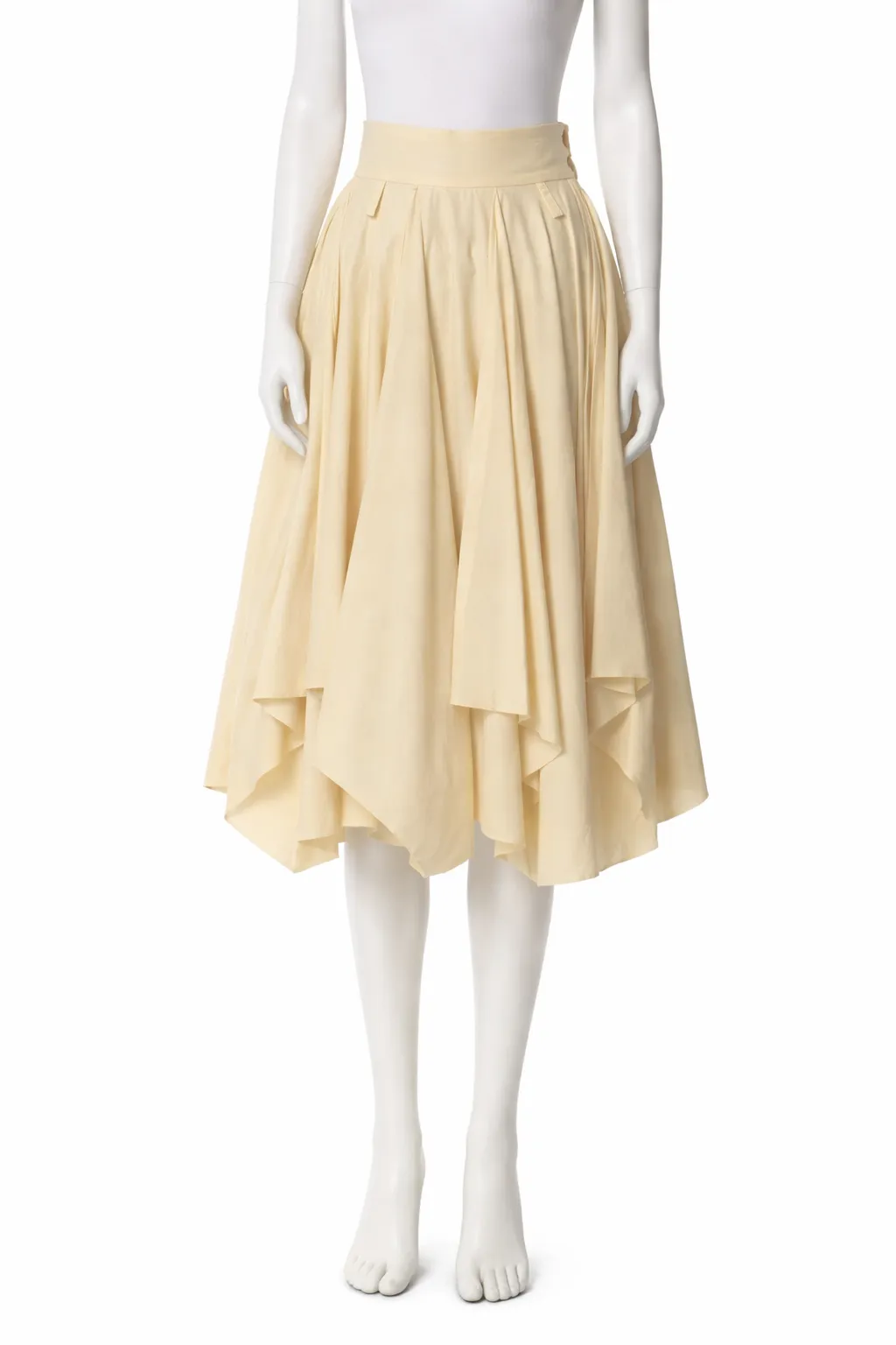 Late 90's Issey Miyake Yellow Soft Sculpted Skirt