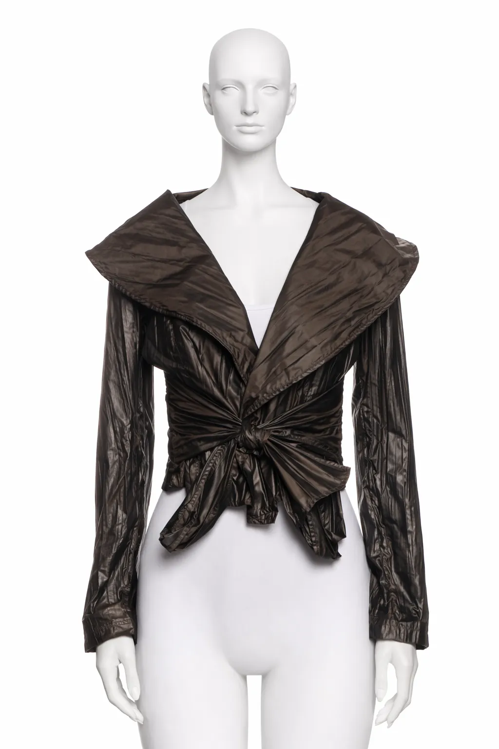 Ivan Grundahl 1990's Crimped Nylon Wrap Shirt