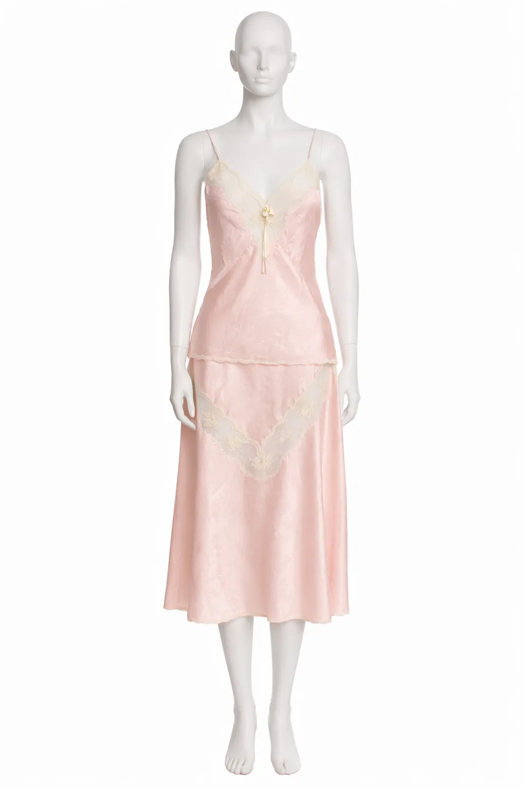 Christian Dior 1990's Pink Silk Lingerie Set 