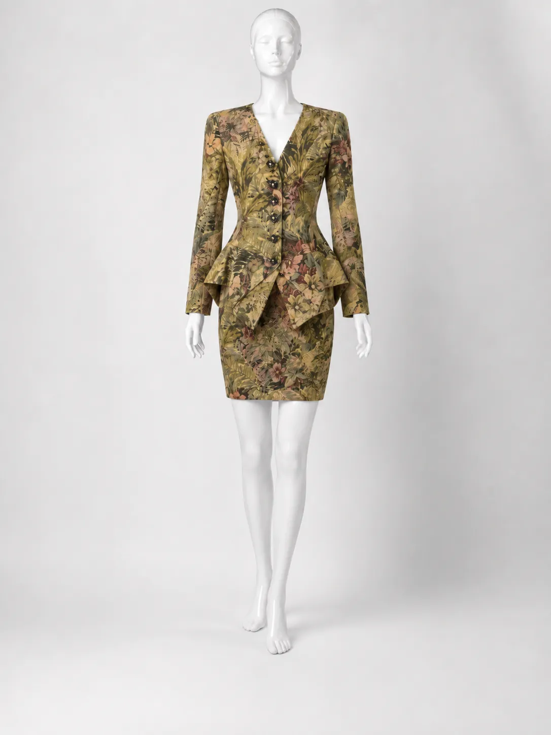 Ungaro Parallèle Paris Floral Tapestry Jacket and Pencil Skirt Set, circa 1990s