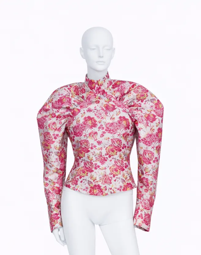 Rotate Birger Christensen Edwardian Puff Sleeve Top