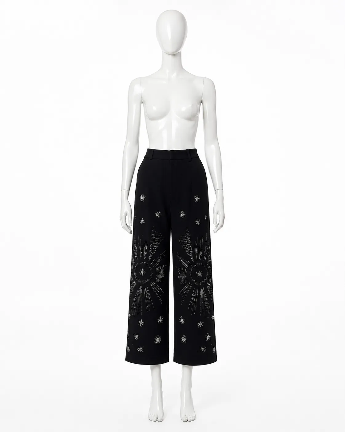 Libertine 2020 Crystal-Embellished Wide-Leg Pants, Look 28