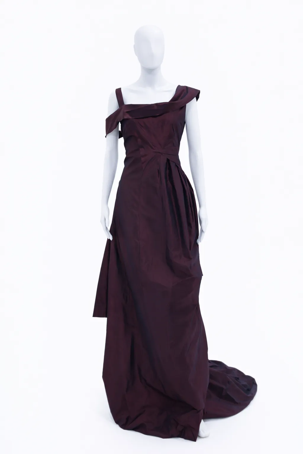 John Galliano Burgundy Gown