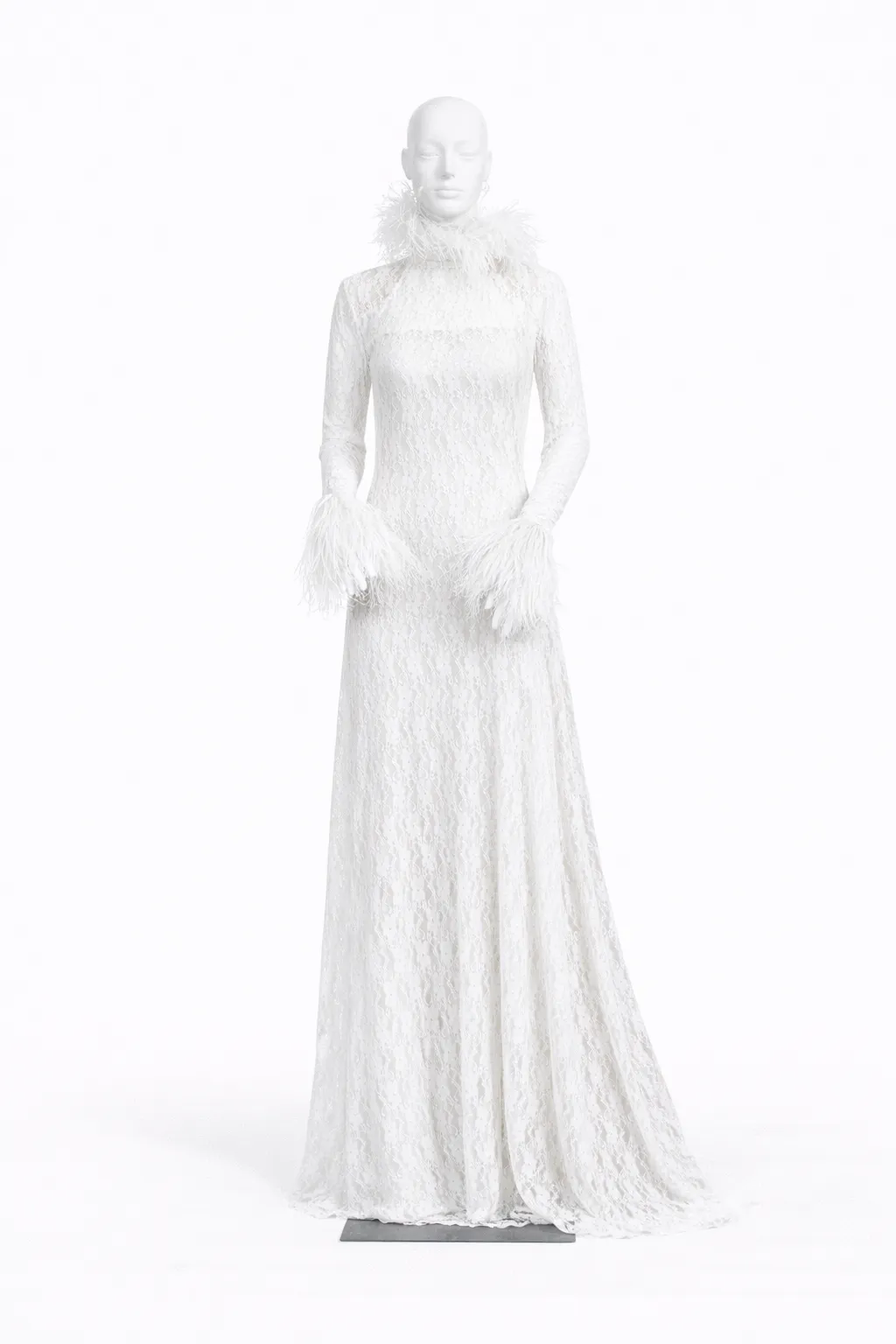 Christopher Kane Lace gown with Ostrich Feathers