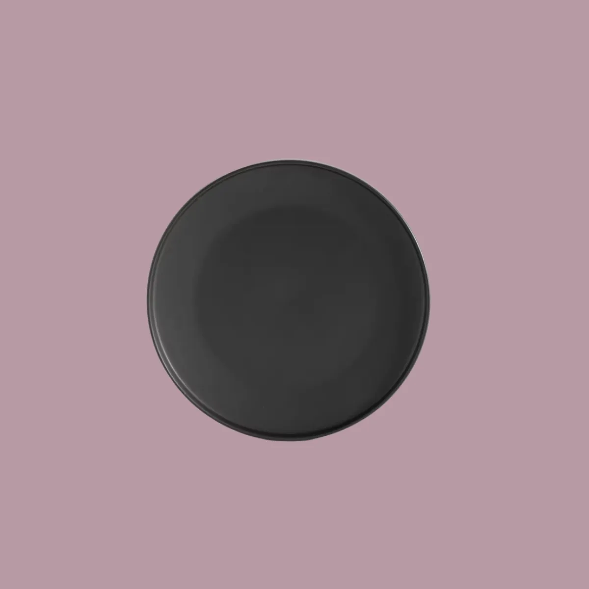 Matte Black Stoneware Dinner Plate