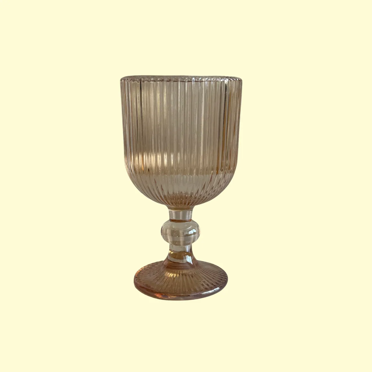 Ribbed Goblet Glass