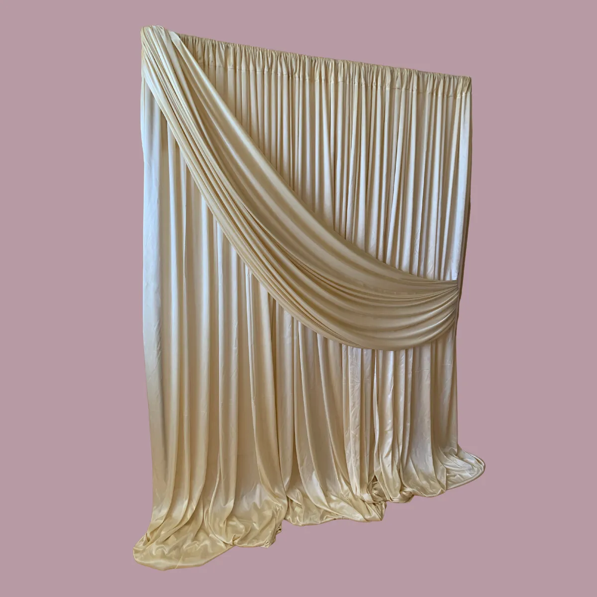 Champagne Fabric Drapery Back drop