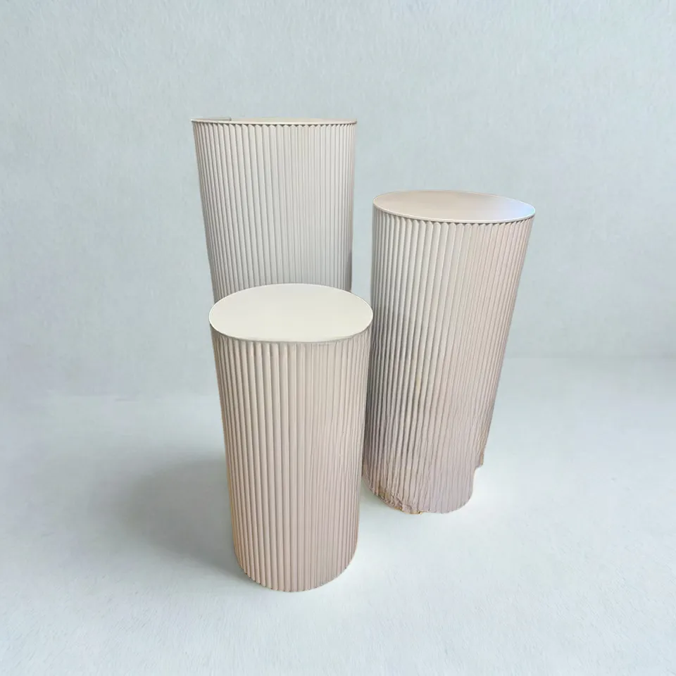 Ribbed Cylinder Event Pillars