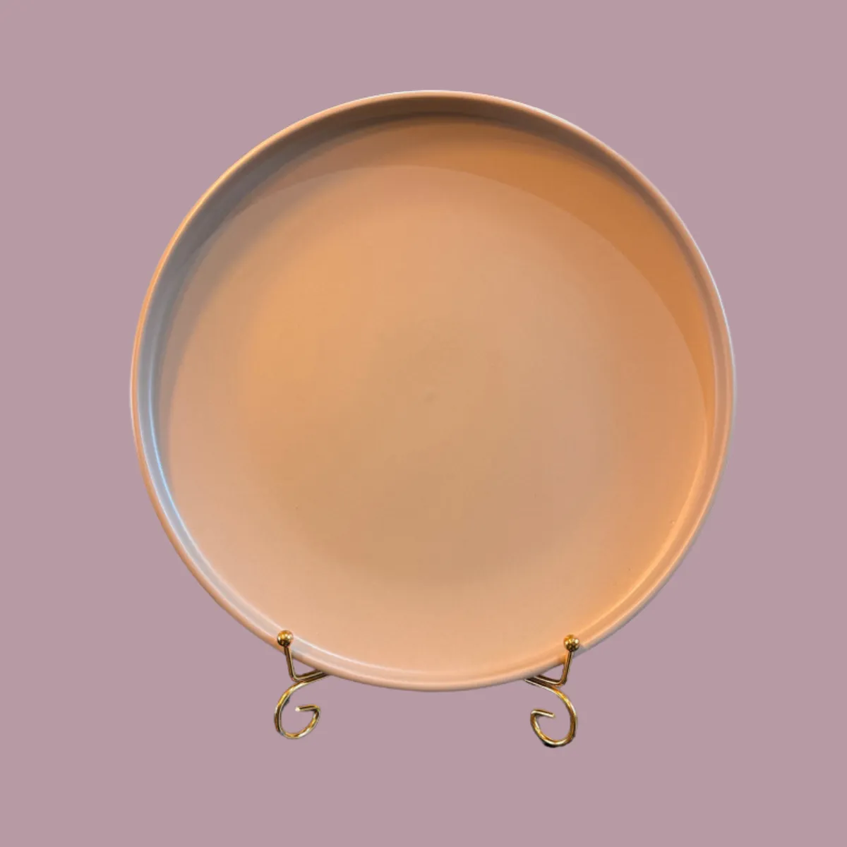 Beige Stoneware Dinner Plate