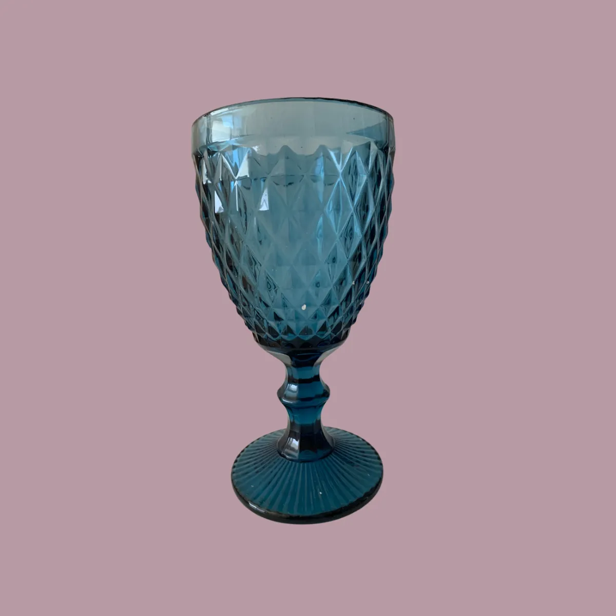 Ocean Blue Goblet Glass