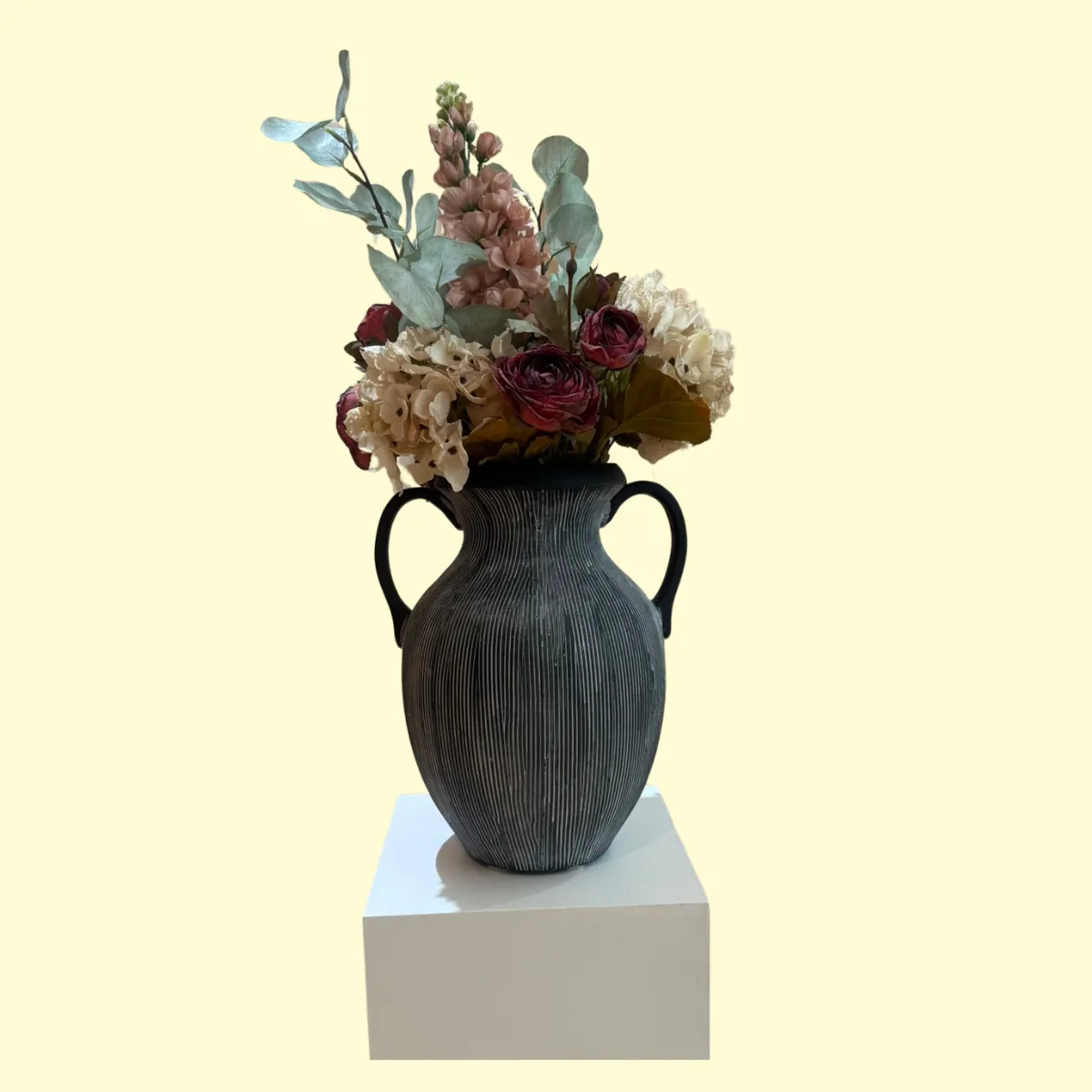 Black Amphora Vase