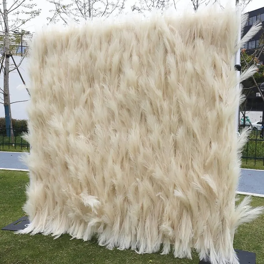 Pampas Grass Flower Wall Backdrop