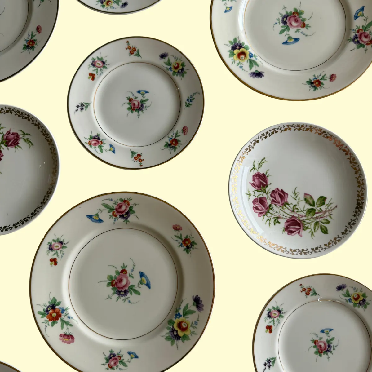 Mismatched China Tea Set
