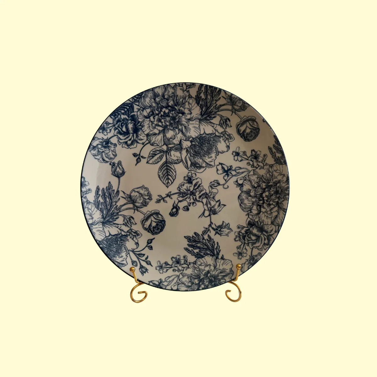 Blue Botanical Dinner Plate