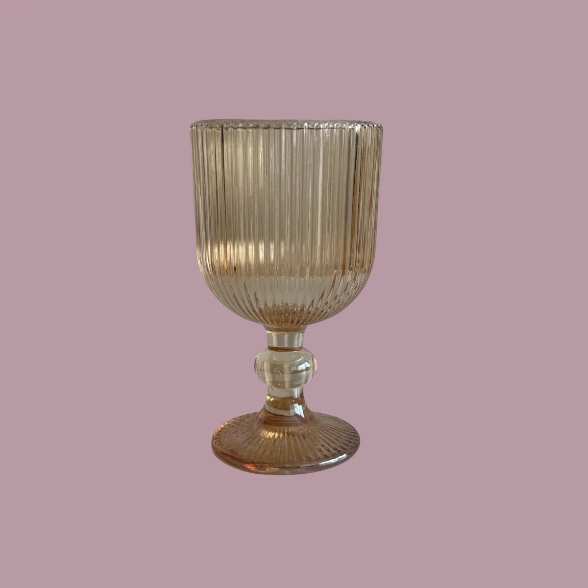 Ribbed Goblet Glass