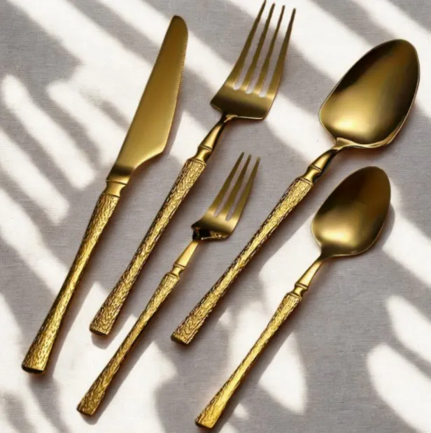 Hammered Gold Cutlery